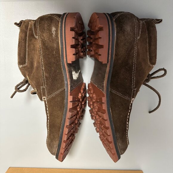John Varvatos U.S.A. Mens Brown Suede Leather Lug Sole Eriksen Chukka Boots 9M - Picture 5 of 15
